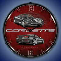 C Corvette osvijetljeni sat - cyber siva