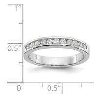 Bijeli platinasti vjenčani dijamantski okrugli prsten, veličina 7