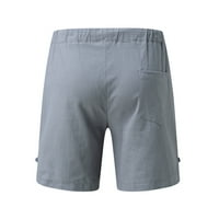 Muški duksevi muškarci Ljetni čvrsti boju Sportski džepni pamučni i posteljini povremeni kratke hlače