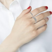 Miyuaadkai prstenovi prstenastog prstenasto -stress Jednokrevetni srebrni anksioznost i spiralni prsten