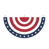 Američka država na pola fan zastava, američka američka zastava za ublažavanje ukrasa za ublažavanje