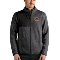 Muška antigua crna Chicago Bears Fortune Full-Zip Jacket