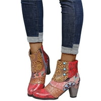 Munlar ženske srednje gležnjače-cipele za cipele za žene za žene toplo žene čizme za borić patentni