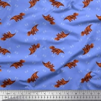 Soimoi Satin Silk Tkaninski otisak i dinosaur životinjski otisak tkanine širine
