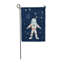 Space astronaut lik Pose kaciga Budući Spaceman astronomije atmosfera Vrtna zastava Dekorativna zastava