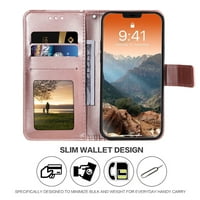 Za iPhone Pro uzorkirani flip kožni magetski stalak za stalak za karticu novčanika