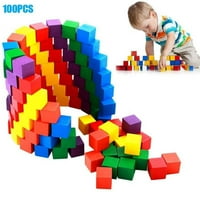 Podesite novorođenčad Građevinski blokovi Cube Wooden Squeeze Stack Block Baby Kids Obrazovne igračke