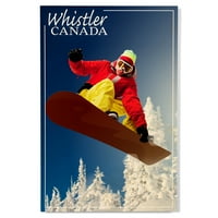 Snowboarder, Whistler, Kanada Birch Wood Zidni znak