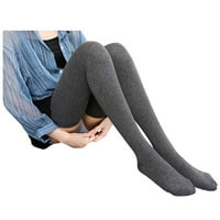 Riforla Žene Djevojke Modne čvrste čarape za koljenje Čarape Svilene čarape sive jedna veličina
