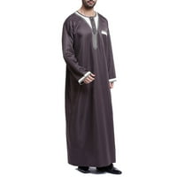 Zunfeo haljine za muškarce Casual Loose Musliman Arap Dubai Robe dugih rukava Kombinacija Comfy bluza-
