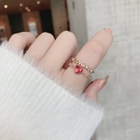 Modni prsten za modu prekrasno fino izrada Rhinestone Zircon Inlaid Open Dizajn ukrasite nakit lično