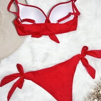 Giligiliso Womens Bikinis kupaći kostimi za klijanje Dame Solid Boja Split Back Back Swimsuit