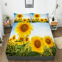 3D posteljina set suncokretove posteljine dječje korito cvijeće obloženi lim set luksuzno poenta za