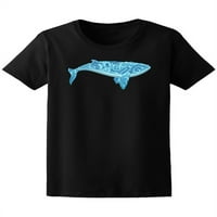 Plava kitova etnička majica Mandala žene -Image by Shutterstock, ženska srednja