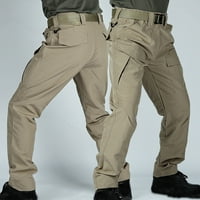 Yuwull Muške gaće - Čvrsto povremeni više džepova na otvorenom ravno tipom fitness hlače velike i visoke