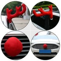 Set božićnog ukrasa za ukrašavanje automobila Antlers Car Ornament Božićni ukrasi