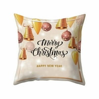 Pamučna jastučna futrola posteljina jastuka za jastuke Sretan božićni ukras za kuću