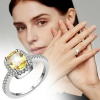 Prstenovi za TENES kvadratni cirkon i dijamantni prsten za žene modni nakit Popularni dodaci za suprugu