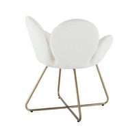 Coolmore modernu baršunastu akcentnu stolicu, udobna slatka stolica za tapeciranje stola W Metalne noge,