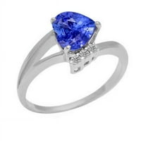 Harry Chad Enterprises 2. CT Diamond srca Blue Sapphire zaručni prsten, veličina 6.5