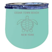 Cedar Town Beach New York Oz Seafoam laserski izolirani vinski nehrđajući čelik
