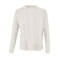 Blazer FATUOV PLUS za žene - jakna s dugim rukavima ženske bluze i vrhovi ležerne prilike pune boje