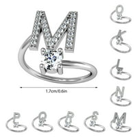 Prsten za žene Engleski slog stila dijamanta umetnula korejska verzija minimalistička kombinacija sa