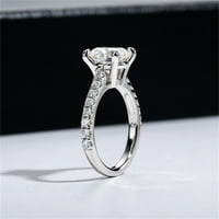 Moissite Diamond zaručni prstenovi za žene Sterling Silver 2ct 7 * ovalni moissitni vjenčani prsten
