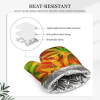 Marihuana Leaf Peć Mitts Držači lonaca Postavite neklizajuće kuhinjske rukavice Rukavice za pećnicu