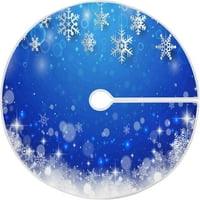 Božićne plave snježne pahulje Glitter Xmas božićne suknje za suknje za štand za odmor za zabavu u zatvorenom vanjskom otvorenom