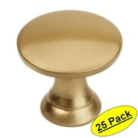 Kozme 4545GC zlatni šampanjački ormar Hardver Okrugli dugme - 7 8 prečnik - pakovanje