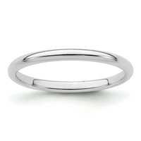 Pola okruglog srebrnog vjenčanog prstena