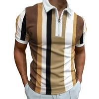Feterrnal Muška košulja Golf majica Retro Color Contrast na otvorenom Street Street kratkih rukava s