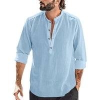 Muške košulje za ruke Muška modna casual Top košulja Jednostavna udobna košulja sa košulja na čvrstog