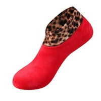 Jophufed Božićne čarape Božićne čišćenja Bane ženske zimske tople leopard krevete bez klizanja u zatvorenom