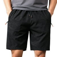 SHPWFBE muške kratke hlače Muški sport Brze sušenje Kamuflaže Torticke HotsString Zalijepljeni patentni