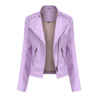 FESFESFES kožna jakna za žene Revel motorna jakna Zip biciklistic kratki punk obrezani vrhovi prodaja