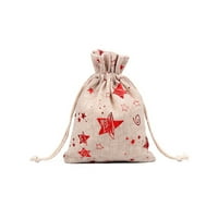 DTIDTPE torbe za božićne džepove džepa pamuk pamučna posteljina poklon torba za posteljinu od bombona