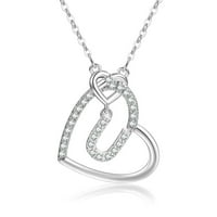 Predmet Generic Srce Početna ogrlica za žene, 14K pozlaćena ogrlica, pozlaćena bakrena slovo za podesivo