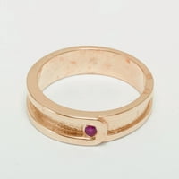 Britanska napravljena od 10k ružičastog zlata prirodnog rubin muških prstena - veličine opcija - veličine