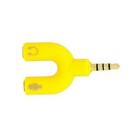 Audio adapter Telefon Audio Converter Splitter za slušalice Mikrofon priključak, žuti