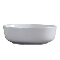 UBESGOO moderno iznad brojača porculana keramička kupaonica plovila Vanity sudoper umjetni bazen umivaonik za lavatornu vanity ormar bowel oblik bijeli