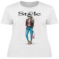 Cool Moj model modela majica žene -Image by shutterstock, ženska X-velika