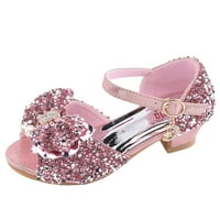 DMQupv Girls First Walking Cipele Leptir-čvor Bling Single Princess Cipele Sandale Extra široke cipele