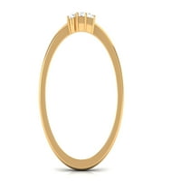 Jewels Rosec - 0. CT certificirani moissinite prsten za žene, baguette i okrugli rez Moissite prsten