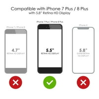 Razlikovanje Clear Clear Otporno na hibrid za iPhone Plus Plus TPU Bumper Akrilni zaštitnik zaslona