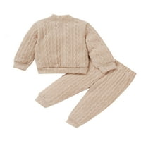 Capreze Toddler Carrigan + hlače Postavite jednokrevetne pletene pad od ometanja za zabavu dugih rukava