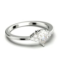 Zasljepljujući minimalistički 1. karatni kruški pristupačni prsten, dijamantski moissan zaručni prsten,