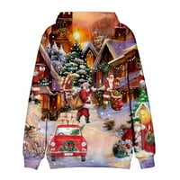 Unizirati božićni hoodie modni ulični trend Top prevelizirani muški odjeća pulover duksev s dugim rukavima