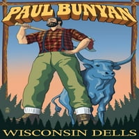 Wisconsin Dells, Wisconsin - Paul Bunyan - Lintna Press Artwork